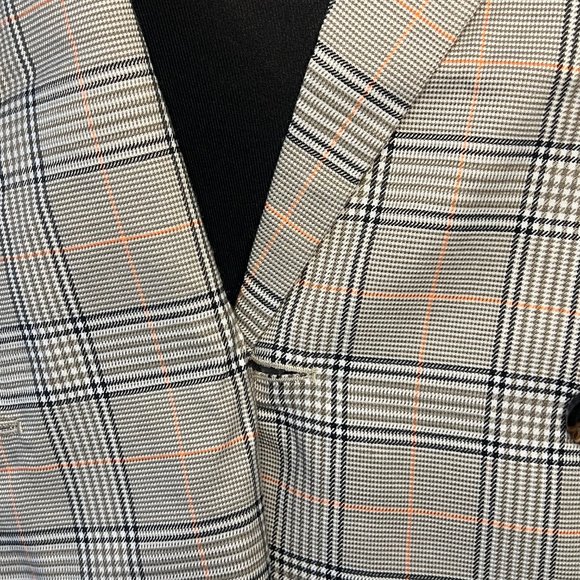 #69 NWT SPARKZ COPENHAGEN Plaid Double Breasted Blazer Lined XS S M Casual - Picture 9 of 10